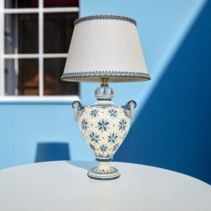 Lume anelli comodino h 20 linea stars mono blu (h35 c/paralume Ø20)