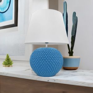 Lume palla a pigna h 30 turchese (h60 c/paralume Ø45)