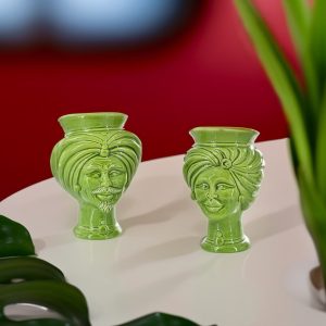 Testa h 16 corona liscia tuareg verde foglia femmina - Bomboniera