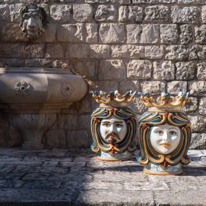 Testa h 60 blu/arancio maschio bianco