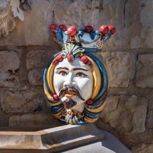 Testa h 38 blu/arancio/rosso maschio bianco