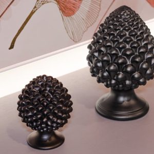 Pigna semilavorata memo h 10 black line opaco - Bomboniera