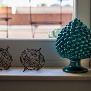 Pigna artigianale h 25 verde smeraldo