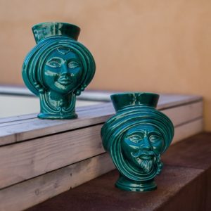 Testa h 30 corona liscia verde smeraldo femmina
