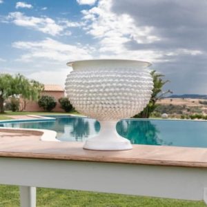 Confettiera a pigna 32x34 white line