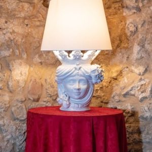 Lume a testa h 40 melograni white line femmina (h70 c/paralume Ø45)