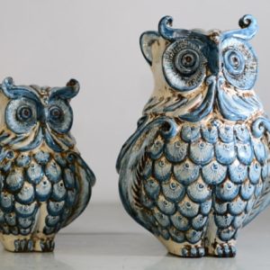 Gufo h 15 mono blu - Bomboniera
