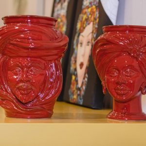 Testa h 20 tuareg corona liscia rosso fuoco femmina (selenio)