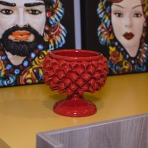 Vaso mezza pigna Ø 20 rosso fuoco
