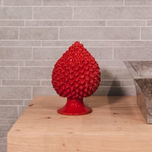 Pigna artigianale h 25 rosso fuoco