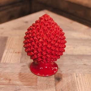 Pigna artigianale h 30 rosso fuoco