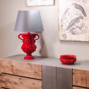 Lume monumentale h 31 plastico sofia rosso fuoco (selenio) (h57 c/paralume Ø40)