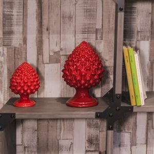 Pigna semilavorata memo h 10 rosso fuoco - Bomboniera