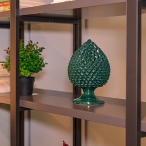 Pigna artigianale h 35 verde antico