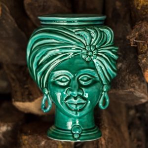 Testa h 20 tuareg corona liscia verde smeraldo femmina