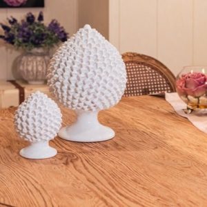 Pigna artigianale h 20 white line