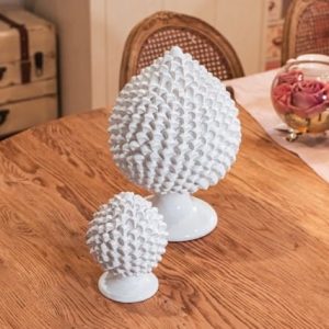 Pigna artigianale h 25 white line