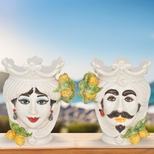 Testa h 25 limoni white & lemon c/espressione femmina (CLP500)