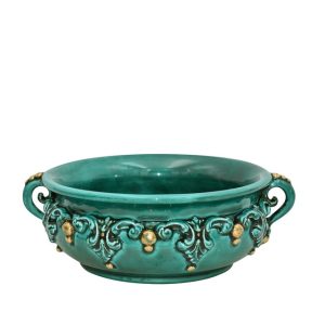 Centrotavola Ø 20 plastico sofia verde rame