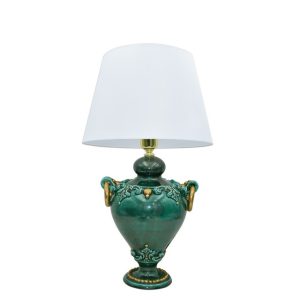 Lume anelli h 30 plastico sofia verde rame (h55 c/paralume Ø35)