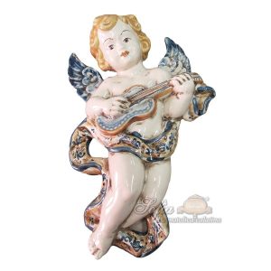 Angelo musico h 25 blu/arancio mandolino