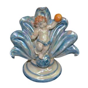 Angelo c/foglia 9x6 blu/arancio