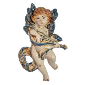 Angelo musico mandolino 13x16 blu/arancio