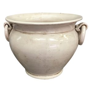 Cachepot liscio c/anelli Ø 45 Linea Avorio