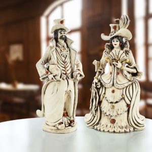 Lumiera grande uomo h 42 madreperla antichizzato oro e lustri