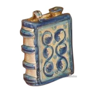 Libro mini scaldamano 7x10 decoro mono blu - Bomboniera