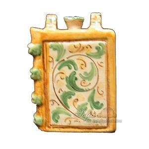 Libro mini scaldamano 7x10 s. d'arte verde/arancio - Bomboniera