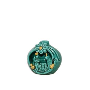 Natività mini pallina h 10 verde rame