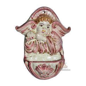 Acquasantiera piccola flauto h 13 mono bordeaux - Bomboniera