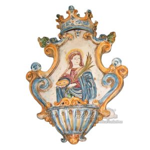 Acquasantiera media appl 19x30 santa lucia tricolore