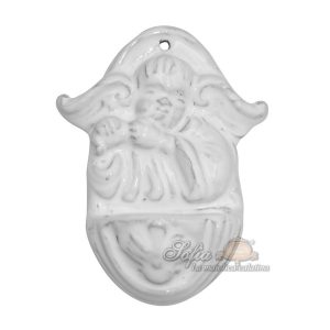 Acquasantiera piccola flauto h 13 white line - Bomboniera