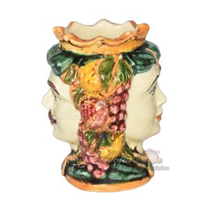 Testa h 10 purista doppia faccia verde/arancio maschio bianco c/frutta