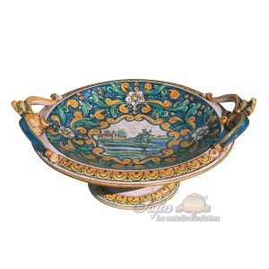 Alzata Ø 40 decoro riccioli c/paesaggio