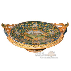 Alzata Ø 40 decoro riccioli c/paesaggio