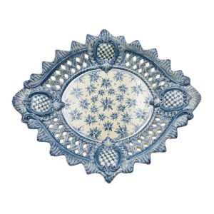 Centrotavola traforato 1° M 36x30 linea stars mono blu