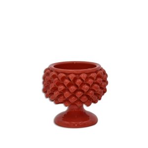 Vaso mezza pigna Ø 10 rosso fuoco - Bomboniera