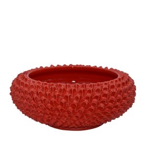 Centrotavola a pigna tonda Ø 33 rosso fuoco