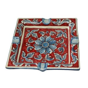 Posacenere 20x20 ornato bordeaux