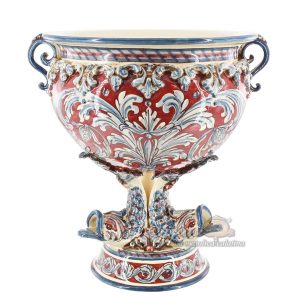 Confettiera piede marino 32x33 plastico sofia ornato blu/bordeaux