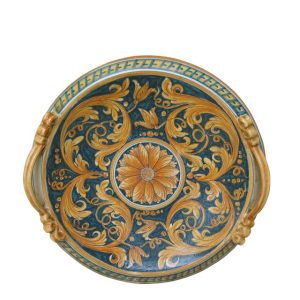 Centrotavola Ø 40 ornato fondo blu