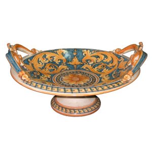 Alzata Ø 40 ornato fondo blu