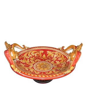 Alzata Ø 40 ornato fondo rosso