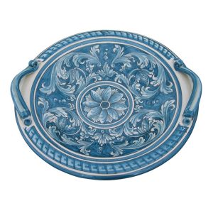 Centrotavola Ø 40 ornato mono blu