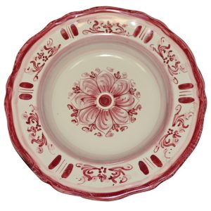 Piatto barocco Ø 28 s. d'arte mono bordeaux