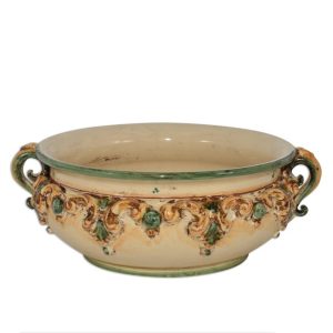 Centrotavola Ø 20 plastico sofia verde/arancio