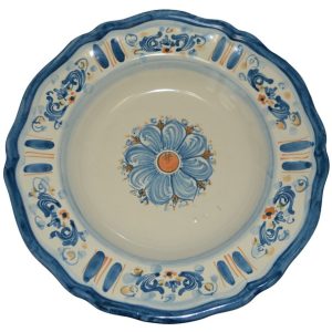 Piatto barocco Ø 28 s. d'arte blu/arancio